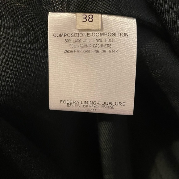 Stella McCartney Black Cashmere Wool Coat IT38 - Picture 7 of 9